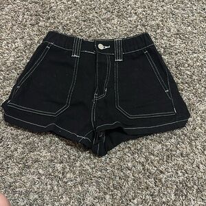 Black Denim Women's Shorts